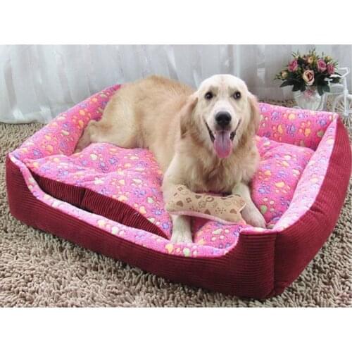 Footprint Dog Cat Rabbit Bed Union House Dog Beds cage playpen for Small/large Dogs Bed Mats Pet Blankets for Dogs