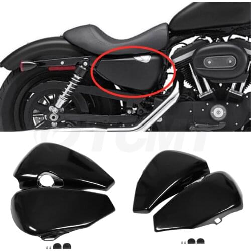 Motorcycle Left Right Battery Cover For Harley Sportster XL883 XL1200 Iron 1200 883 2004-2013 2014-2020