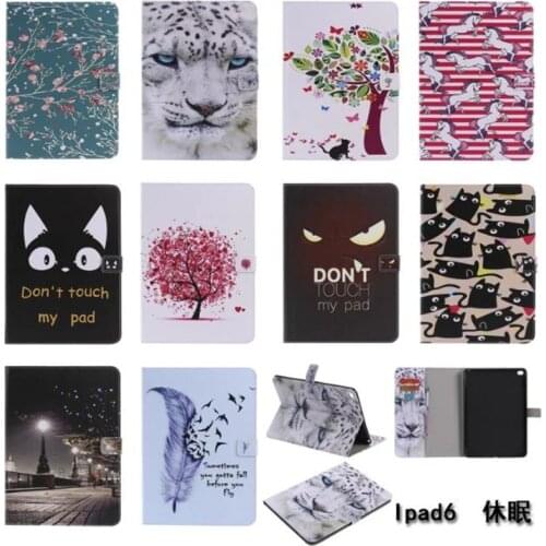 Fashion Painted Cat Unicorn Case Cover For Apple New iPad 9.7 2017 2018 5th 6th Generation Funda Cases A1822 A1954 Stand Shell