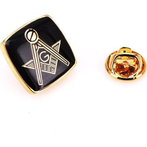 High quality mens Brooch Lapel Pin New Fashion Masonic Gold Brooch mens wedding cuffs Pin Jewelry Gift