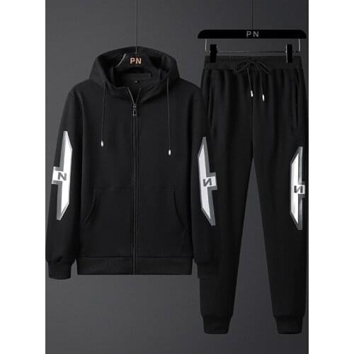 Mens Tracksuit 2021 Autumn Hooded Cardigan Youth Leisure Sports Set New Explosion Sweater Cotton Suit Women Sets Boy Sets