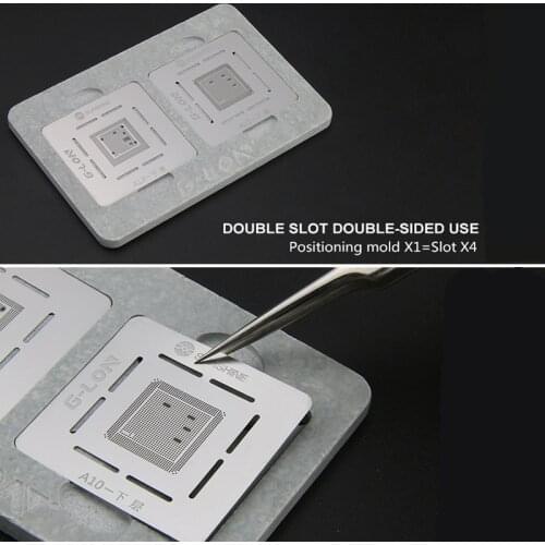CPU Plant Tin Set for iPhone Chip A8 A9 A10 A11 A12 Reballing Stencils Mini BGA Platform Planting Tin Net Rework Station