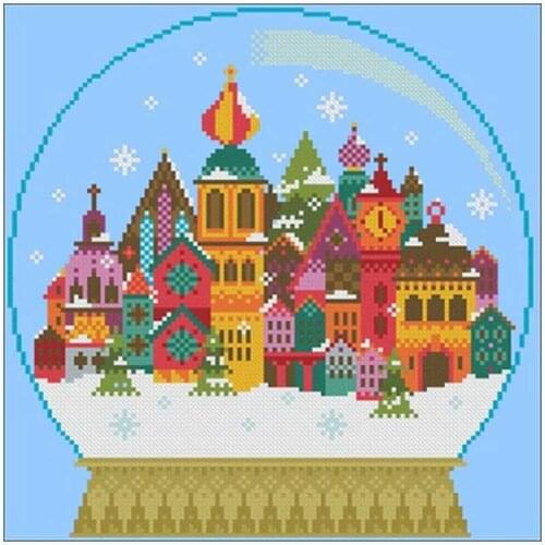 Beautiful castle patterns counted 11CT 14CT DIY Cross Stitch Sets wholesale Cross-stitch Kits Embroidery Needlework