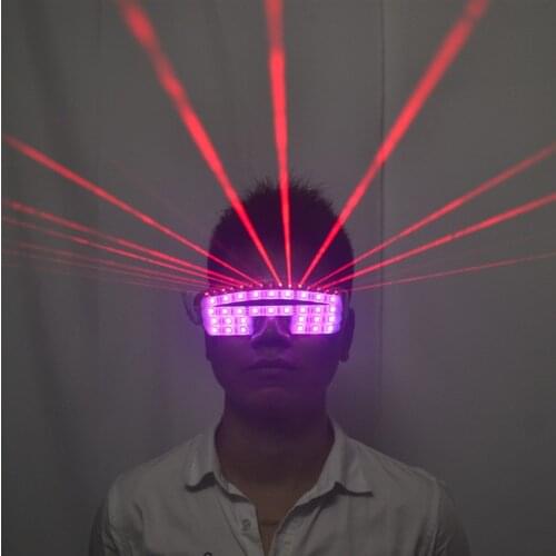 Nightclub bar DJ fashion show props Laser glasses LED luminous glasses