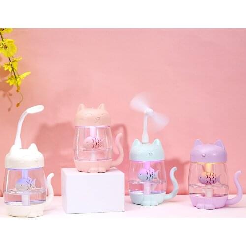 New cute pet cat three in one humidifier USB desktop office home car civilian humidifier atomizer
