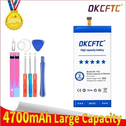 OKCFTC 0 Cycle 4700mAh BL-T42 Battery for LG V50 ThinQ 5G LM-V500 V500N V500EM v500xm High Quality Replacement Accumulator