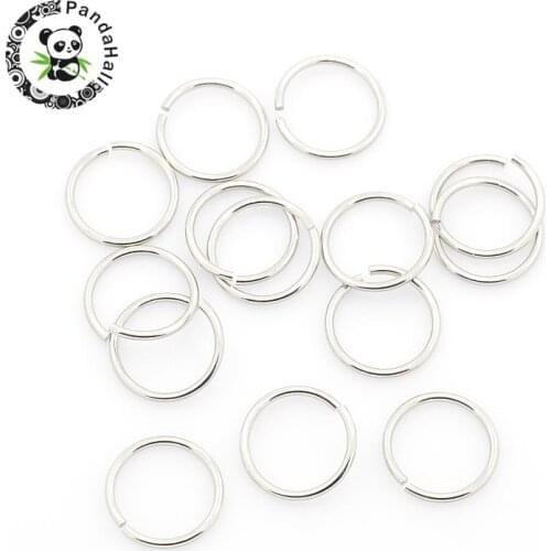 10x1mm 1500pcs/bag 304 Stainless Steel Open Jump Rings Closed but Unsoldered, Stainless Steel Color