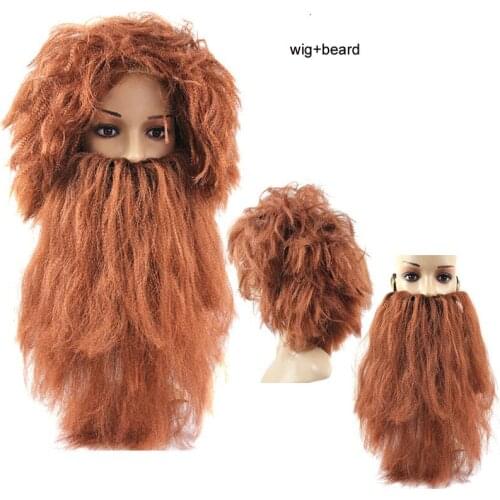 Halloween party cosplay wild man Savage Wig West India Headband Wig Beard Mask dress Decoration Cosplay Props