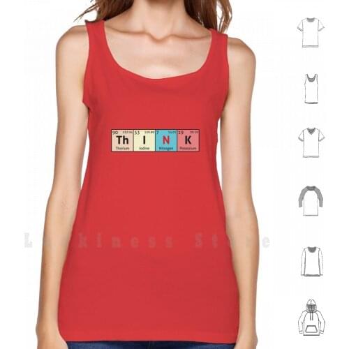 Periodic Table - Think tank tops vest 100% Cotton Think Thinking Thoughtful Nerd Nerdy Geek Geeky Science Scientist Periodic