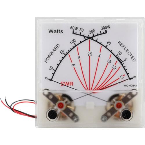 Standing Wave Ratio SWR Watt Meter Radio Station Forward 300W Reflected 60W Panel VU Power Meter Transmitter with Backlight
