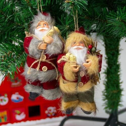 Christmas Pendants Santa Claus Kids Toys Merry Christmas Decorations For Home Cristmas Ornament Xmas Gifts New Year 2021