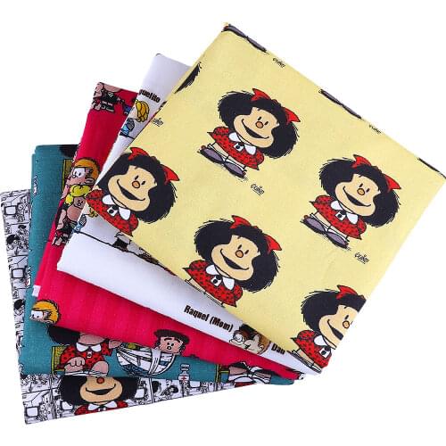 Diy 100% cotton fabric cartoon printing pattern cotton sewing fabric semi-finished products supplier 50 * 140cm 1 piece