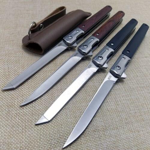 9.0'' Damascus Steel M390 Steel Fold Knife Folding Knife Tactical Hunting Camping Survival Knife with Sheath Outdoor EDC Tools