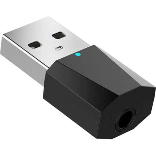 SOONHUA USB Bluetooth Transmitters Receiver 4.2 Wireless 3.5mm Audio Music Stereo Adapter Dongle For TV PC Computer TV