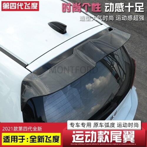 For Honda FIT JAZZ SPOILER 2020-2021 Year High Quality ABS Plastic Rear Roof Spoiler Trunk Wing Boot Cover Car Accessories