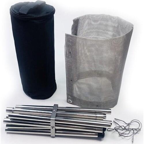 Camping Fire RACK Outdoor Patio Stainless Steel Mesh Foldable Firewood Rack