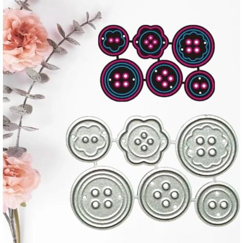 Y8AB Button Metal Cutting Dies Stencil DIY Scrapbooking Album Paper Card Template Mold Embossing Craft Decoration