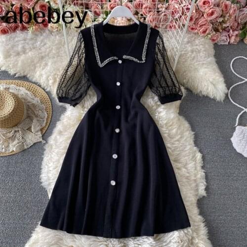 Women Retro Print Dress v-neck Single Breasted Sashes A-line Dresses Spring Korean Chic Court Wind Midi Dress