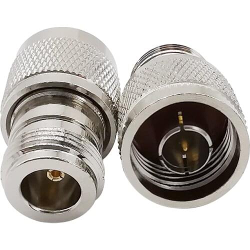 1Pcs N Type RF Coax Coaxial Connector Nickel-plated N Male Plug to N Female Jack Socket RF Adapter