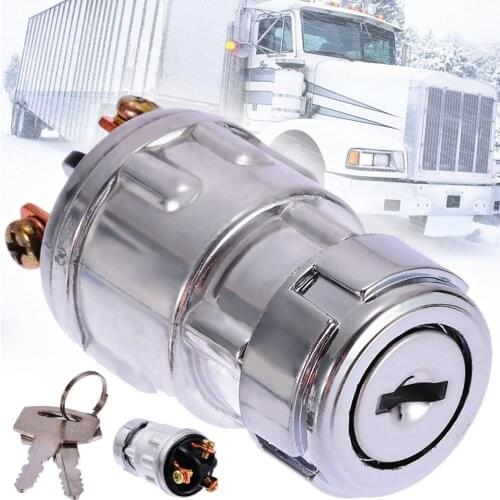 1pcs Car Boat Motorcycle Ignition Switch Lock Starter Key Barrel 3 Position with 2 Keys For Most Car