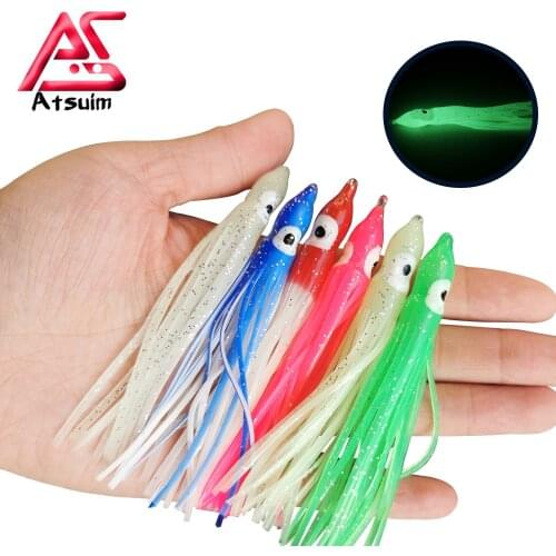 10pcs 9cm Soft Rubber Squid Skirts Bionic bait Fishing Tackle Sea Fishing Octopus Bait Threads Skirts Soft Lures Mixed Color
