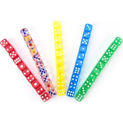 10pcs Acrylic Six Sided D6 Spot Dice for D TRPG Party Board Game Toys