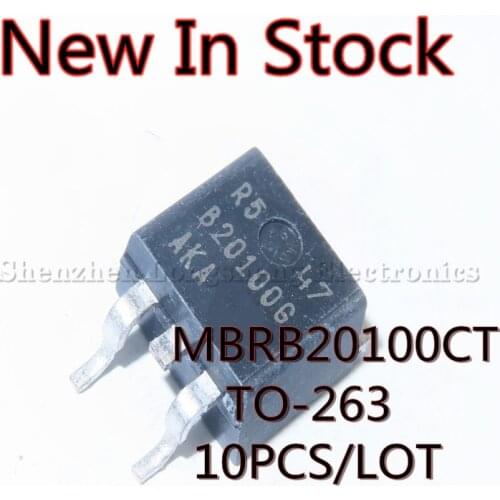 10PCS/LOT New MBRB20100CT MBR20100 B20100G SMD TO-263 Schottky rectifier diode In Stock