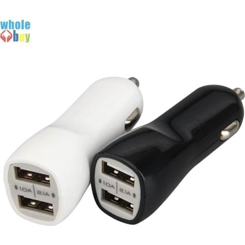100pcs/lot duck mouth type USB Dual Port Universal Micro Car Charger 2 USB Devices adapter for iphone for samsung for HTC