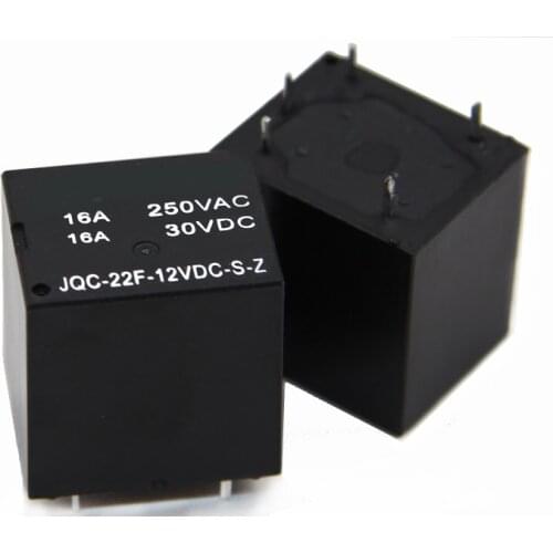1pcs12v Relay 5-Pin Conversion 16A DC 12VDC Small Electromagnetic Relays 22F T70 SRU 21FF