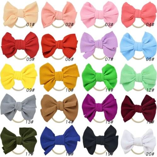 20 pcs/lot, Knot Bow skinny nylon headbands, Newborn Baby Headbands, One size fits most