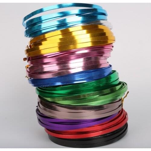 3m/lot 5mmx1mm (3mm width1mm thickness) Flat Aluminum Wire Soft Metal Floristry Wire for DIY Jewelry Cord Findings Craft Making