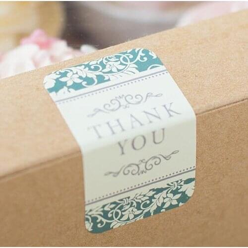 360 pcs/lot Baroque Style "Thank You" Self-adhesive Stickers Label Sticker DIY Hand Made Gift /Cake Paper Sticker
