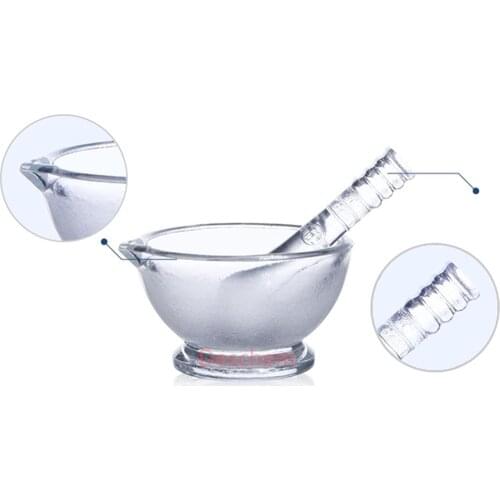 60mm,Glass mortar,Ground-glass mortor and pestle,Diameter 6cm