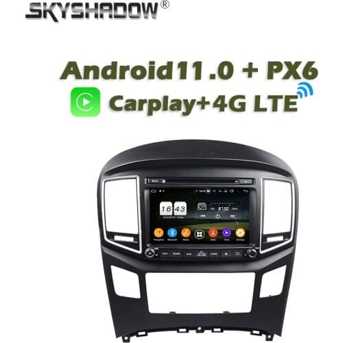 720P Wireless Carplay PX6 Car DVD Player Android 10.0 4GB+64G GPS RDS Radio Wifi Bluetooth For HYUNDAI H1 Grand Starex 2016 2017