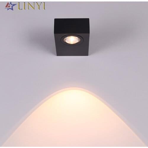 Aluminum Front Door Wall Light Porch Light Garden Light Black LED Outdoor Wall Lamp Waterproof Courtyard Corridor Terrace Patio