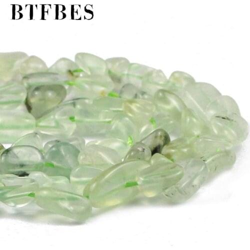 BTFBES Natural Irregular Prehnitee Crystal Stone 4~8mm Charm spacers beads for Handmade bracelet Jewelry making DIY accessories
