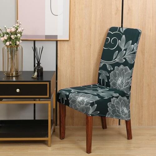Seat Covers High Back Slipcovers for Dining Room Decor Anti-dust Hotel Banquet Wedding Enlarge Printed Chair Cover 1/2/4/6 pcs