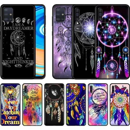 Case For Samsung Galaxy A51 A71 A21s A31 A12 A41 A52 4G A11 A72 5G A02s Black Soft Phone Cover Shell Dream Big Dream Catcher