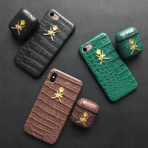 National Oman Emblem Leather Case For iPhone 6 7 8 S P X XS XR 11 12 Mini SE 2020 Pro Max AirPods Bluetooth Wireless Earphone