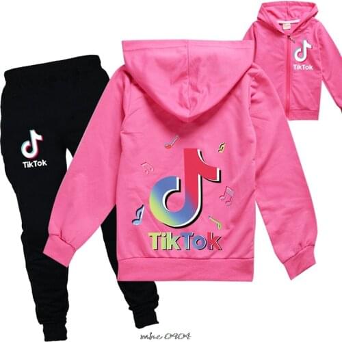 Tik Tok Childrens Clothing Girls Coat Kids Fashion Hoodies Tik Tok Christmas Cardigan Boys Children Clothing Sets