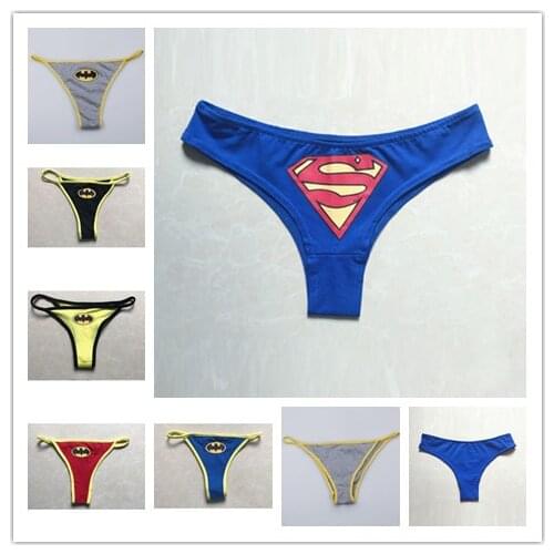 Hot Sexy Lovely Womens Superhero Multicolor Options Cartoon Underwear Panties Lingerie
