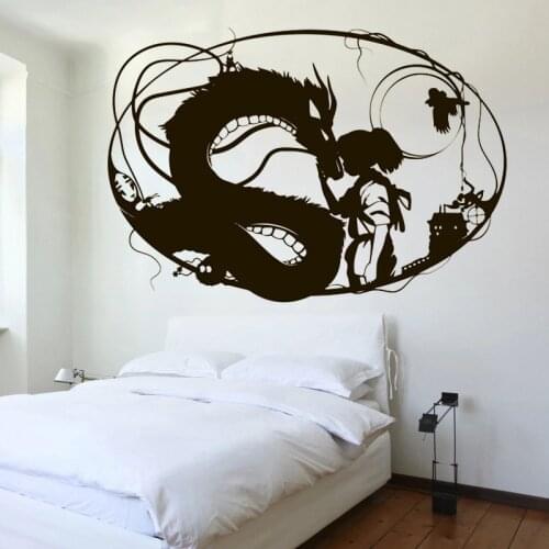 Comics Manga Wall Sticker Kids Boys Room Decoration Anime Cartoon Decal Hayao Miyazaki Spirited Away Classic Comic Wall Decor