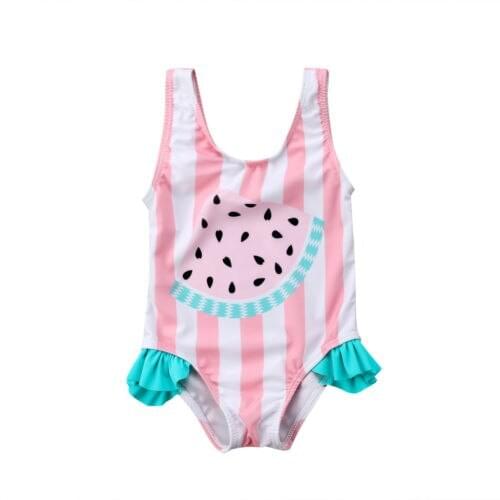 Summer Kids Baby Girls Watermelon Swimsuit Swimwear Swimming Bikini Bathing Suit