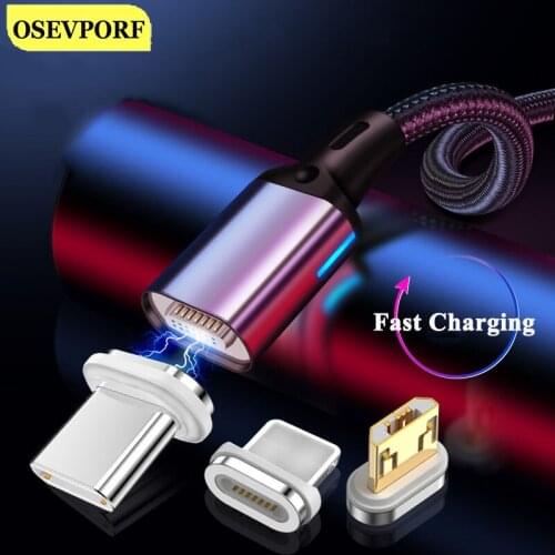 Flat Head Magnetic Data Cable Typec Micro USB 3A Fast Charge For iPhone 13 12 Huawei P50 P40 Android Mobile Phone Charging Cord