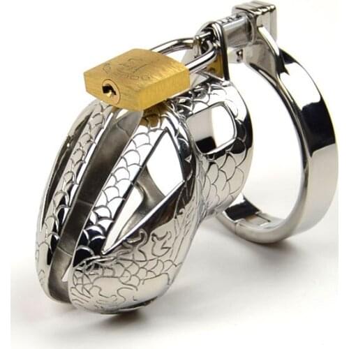 SODANDY Male Chastity Belt Metal Penis Ring Stainless Steel Cock Cage Strap On Cock Lock Bondage Restraints For Men