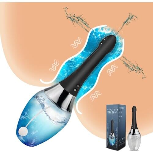 Enema Bulb Syringe Enema Anal Vagina Vibration Automatic Cleaner Enema Anal Cleaning Container Tools Feminine Hygiene Products