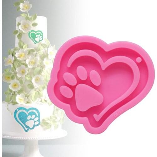 Silicone Keychain Molds Heart Shape Fondant Candy Chocolates Baking Molds For Making Keychains Jewelry Pendants Cake Decoration