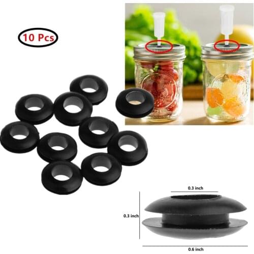 10Pcs Airlock Fermentation Sealing Washers Grommet Silicone O Ring Homebrewing Wine Beer Making Mason Jar Lids Sealed Grommet