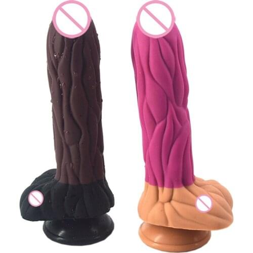 Bitter Gourd Silicone Dildo Masturbation Device Sex Adult Toys Big Dildo for Women Men Clitoris Stimulator Massager Anal Plug