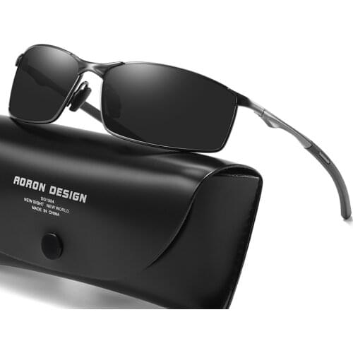 Aoron Sunglasses Mens for Women Polarized Sunglasses Outdoor Driving Classic Mirror Sun Glasses Men Metal Frame UV400 Eyewear